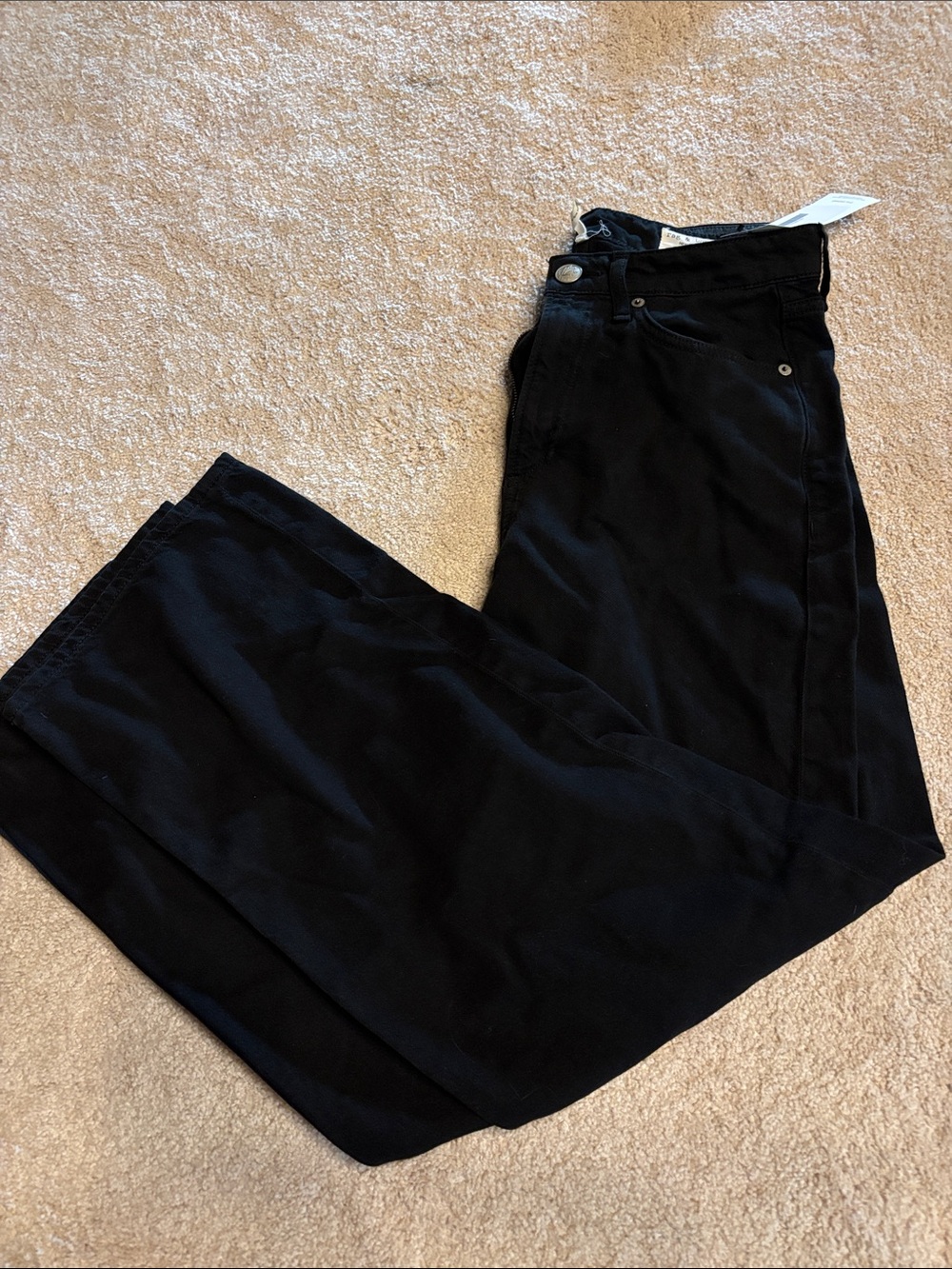 rag & bone Black Straight-Leg Jeans